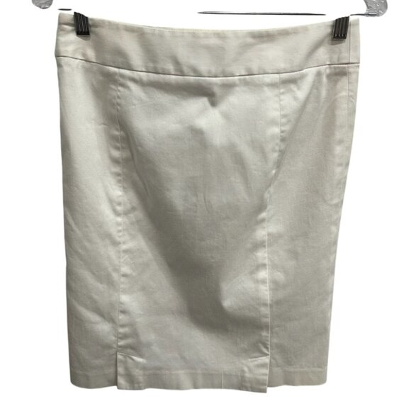 Josephine Studio White Cotton Blend Straight Pencil Skirt SZ 4 Petite - Picture 3 of 7
